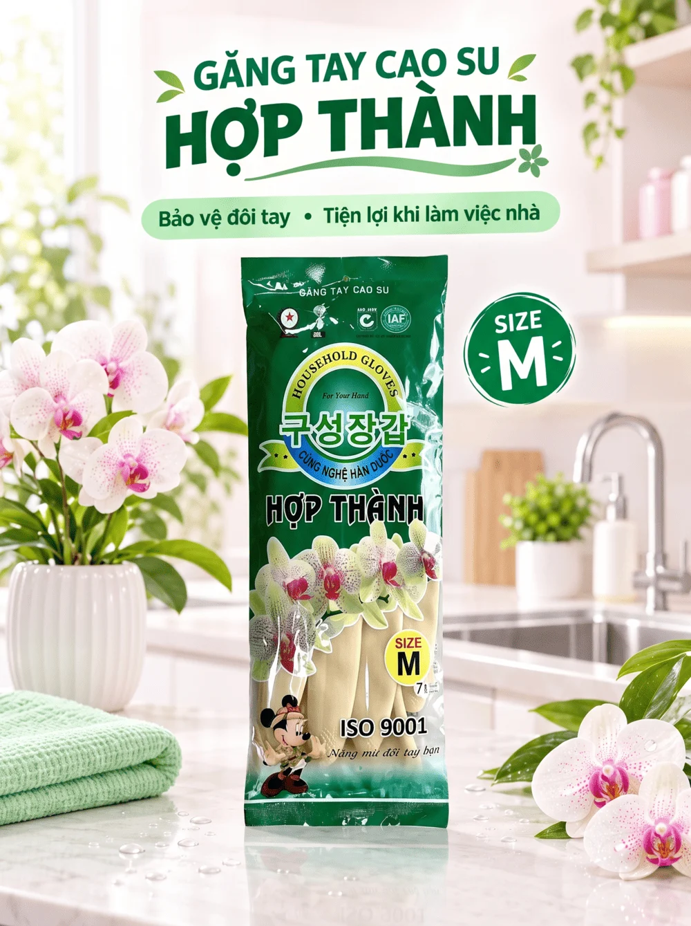 Găng tay cao su Hợp Thành Mini size 7 Găng tay cao su Hợp Thành Mini size 7
